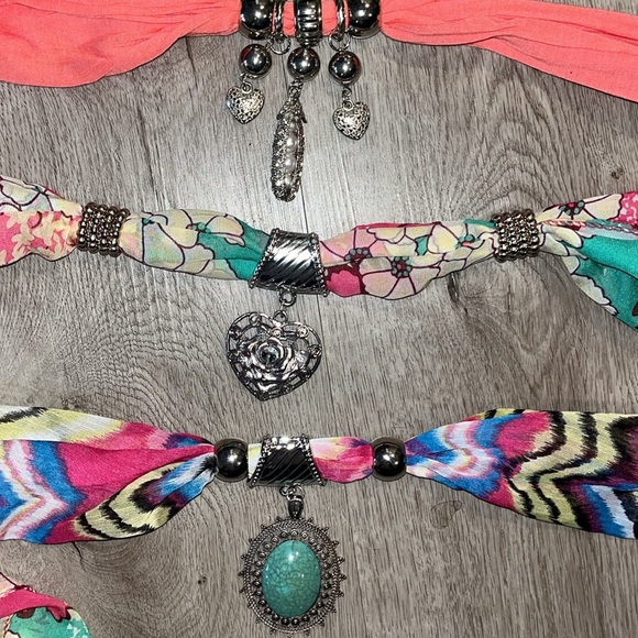 Infinity Chiffon Jewel Scarf Wrap Lot - Picture 9 of 14